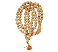 NAISHA Rudraksha Mala original certificado 5 Mukhi de 10 mm, Wear & Japa Mala, auténtico Rudraksh natural auténtico para hombres y mujeres con certificado de laboratorio., Madera, Rudraksha