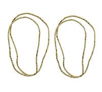 NAISHA Tulsi Kanthi Mala/Rosario Tulsi Collar/ISKON Tulsi Kanthi/Vaishnav Tulsi Kanthi Mala Original Tulsi Ki Mala 2 Round Mala (paquete de 2)