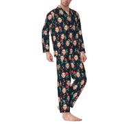 Naispanda Conjunto de Pijama Personalizado para Hombre, Conjunto de Pijama de Manga Larga con Foto/Texto Personalizado