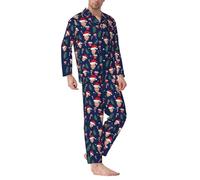 Naispanda Conjunto de Pijama Personalizado para Hombre, Conjunto de Pijama de Manga Larga con Foto/Texto Personalizado