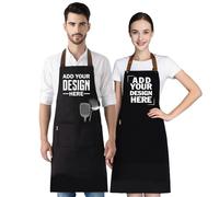 Naispanda Delantales Personalizado con Fotos y Textos Añadir su propia foto Imágenes Imagen Texto Nombre Logotipo Hogar Cocina Delantal de Cocina Preparar Regalo Cocinero (02-Neck strap style)