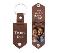 Naispanda Llavero de Cuero Personalizado, Llavero Grabado Personalizado Aniversario Relación de Boda Regalos para Familia, Amigos, Pareja, Amante