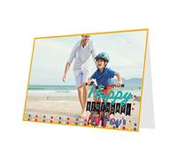 Naispanda Tarjetas personalizadas con foto, tarjeta de cumpleaños personalizada, tarjetas de felicitación personalizadas con texto de foto para familia, madre, padre, niños