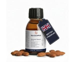 Naissance Aceite De Almendras Dulces Prensado en Frio (No 215) 100ml - Hidratante y Emoliente Cuidado Cara, Pelo, Uñas, Cuerpo, Piel - Para Masaje Corporal, Jabones, Estrías