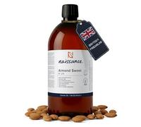 Naissance Aceite De Almendras Dulces Prensado en Frio (No 215) 1L - Hidratante y Emoliente Cuidado Cara, Pelo, Uñas, Cuerpo, Piel - Para Masaje Corporal, Jabones, Estrías