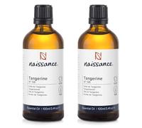 Naissance Aceite Esencial de Mandarina No. 126 (Tangerine) - 200ml (2 x 100ml) - para Aromaterapia, Difusor, Humidificador, Velas, Bolas Secadora, Cosmetica