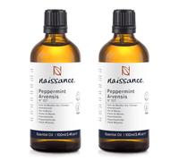 Naissance Aceite esencial de menta (Arvensis) (No. 107) - 200 ml (2 x 100 ml) - puro, natural, libre de crueldad, vegano y sin diluir - Uso en aromaterapia, humidificadores y difusores