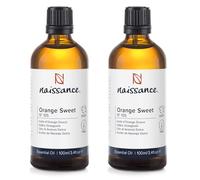 Naissance Aceite Esencial de Naranja Dulce (No. 105) - 200ml (2x100ml) - Puro, Natural, Destilado por Vapor, Libre de Crueldad, Vegano e Inalterado - Usar en Aromaterapia y Difusores