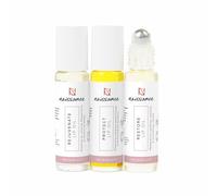 Naissance Bálsamo Labial Líquido Trío - 3 x 10 ml - Aceites Labios en Roll-On - Natural, Po Pegajosa, Hidratante, con Aceites de Almendra, Ricino y Vitamina E - Aromas de Naranja Dulce, Menta y Jazmín