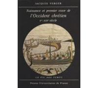 Naissance Et Premier Essor De Loccident Chrétien Ve-xiiie Siècle (eboo