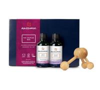 Naissance Set de Aceites De Masaje Orgánico The Couples Box Kit - Juego de Regalo Para Parejas 2 x 50ml Aceite Natural Con Masajeador De Madera