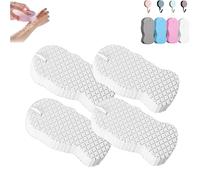 Naivetu Magic Exfoliating Bath Sponge 3D Super Soft, Berosely Radiant Skin Sponge, Reusable Magic Exfoliating Bath Body Scrubber, For Smooth and Glowing Skin (4pcs-a)