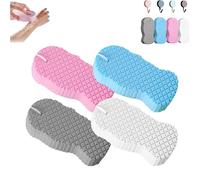 Naivetu Magic Exfoliating Bath Sponge 3D Super Soft, Berosely Radiant Skin Sponge, Reusable Magic Exfoliating Bath Body Scrubber, For Smooth and Glowing Skin (4pcs-Mix)