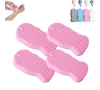 Naivetu Magic Exfoliating Bath Sponge 3D Super Soft, Berosely Radiant Skin Sponge, Reusable Magic Exfoliating Bath Body Scrubber, For Smooth and Glowing Skin (4pcs-d)