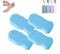 Naivetu Magic Exfoliating Bath Sponge 3D Super Soft, Berosely Radiant Skin Sponge, Reusable Magic Exfoliating Bath Body Scrubber, For Smooth and Glowing Skin (4pcs-c)