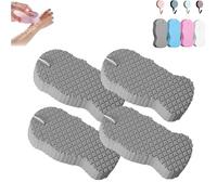 Naivetu Magic Exfoliating Bath Sponge 3D Super Soft, Berosely Radiant Skin Sponge, Reusable Magic Exfoliating Bath Body Scrubber, For Smooth and Glowing Skin (4pcs-b)