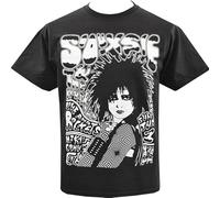 NAIYOUFABING Mens Gothic T Shirt Siouxsie Sioux & The Banshees Post Punk Goth Gig Flyer Black M