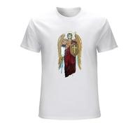 NAIYOUFABING Saint Michael The Archangel Knight of God Catholic T-Shirt White XXL