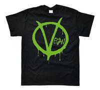 NAIYOUFABING Stooble Men's V For Vegan T Shirt Black S