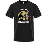 NAIYOUFABING Trust Me I'm An Engineer Novelty Mens T-Shirt Casual Cotton Black XXL