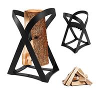 NAIZY Divisor de Troncos Cortador de Leña Manual Cortadora de Leña Portátil para Encender Bloque de Cortar Negro para Troncos Cortadora de Troncos de Mano para Interiores y Exteriores, 23 cm