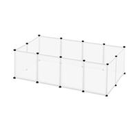 NAIZY Parque de Juegos para Exteriores para Animales pequeños, recinto de Juegos, casa para Cachorros, Blanco, sin Puerta (Paquete de 12)