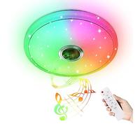 NAIZY Plafón LED Regulable RGB 48W con Mando y App i-link - Starry Sky con Altavoz Bluetooth