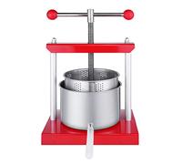NAIZY Prensa de Frutas Prensa de Vino Exprimidor Manual de Acero Inoxidable 3L Molino de Frutas Prensa de Bayas Prensa de Manzana para Cocina y Uso Doméstico Prensado para Uvas Frutas Verduras