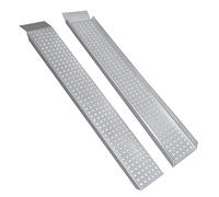 NAIZY rampa de Carga de Acero 2X 135 cm | Máx. 400 kg | Rampa de Carga | Carril de Carga | Acero Galvanizado | Antideslizante para Coche Moto Quad Car, Negro