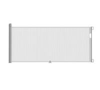 NAIZY Rejilla de protección para escaleras, 87 x 0-300 cm, para bebés, adecuado para escaleras, puertas interiores y exteriores, color gris, LMZJ-(HAG1393A)