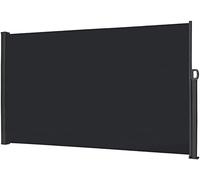 NAIZY Toldo Lateral retráctil 180x300cm Protección de privacidad retráctil 100% poliéster UV con asa para balcón, terraza y jardín - Antracita