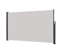NAIZY Toldo Lateral Retráctil 200x300cm Protección de la Privacidad 100% Poliéster UV con Asa para Balcón, Terraza y Jardín - Gris