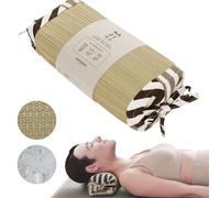 NAJIMI IGUSA - Almohada de estilo tatami japonés, diseño tradicional para yoga, zen, decoración, viajes, ortopédico, cervical, lumbar, meditación, antirronquidos