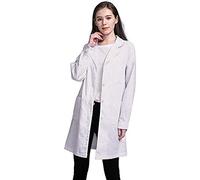 NAJZYBA Bata Blanca Química Lycee Algodón Laboratorio Blusa Medical Blanco Manga Larga Médica Mujer/Hombre, Unisex, L
