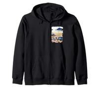 Nakahara en Sagami Hokusai Vintage Retro Arte Japonés Sudadera con Capucha