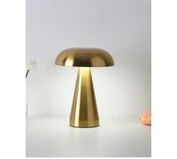 Nakama Genérico Lámpara De Seta Retro,Luz De Seta Dorada,Lámpara De Mesa Recargable USB Para Escritorio De Dormitorio,Luz De Atenuación Táctil Con Función De Lámpara De Oficina,Oro