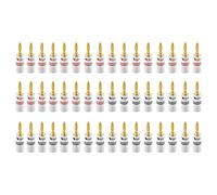 Nakamichi 24K Enchufe de banana chapado en oro 12-18 AWG Tamaño de 4 mm para Altavoces Amplificador Hi-Fi Receptor AV Estéreo Teatro en Casa Cable de Audio Conector de Tornillo, 48 piezas (24 pares)