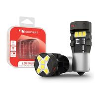 Nakamichi Bombillas LED coche BA9S T4W BA9 47830 64111, 12 SMD CANBUS sin error de repuesto para lectura, guantera, puerta, matrícula, techo interior, cortesía (Blanco Xenón, 12 LED, Pack de 2)