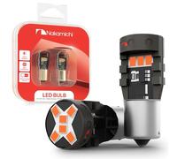 Nakamichi Bombillas LED coche BA9S T4W BA9 47830 64111, 12 SMD CANBUS sin error de repuesto para lectura, guantera, puerta, matrícula, techo interior, cortesía (Ámbar Giallo, 12 LED, Pack de 2)