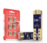 Nakamichi Bombillas LED T5 W2W 37 74 2721 para casquillo PC74 PC37, ultraluminosas, 12V chip SMD 2016 para indicadores de tablero e interior del automóvil (Rojo Monza, pack de 12)