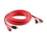 Nakamichi Cable RCA de cobre libre de oxígeno (OFC) 2 macho a 2 macho audio estéreo subwoofer auxiliar para cine en casa amplificador sistema Hi-Fi de alta fidelidad altavoces de coche (5 m / 16.1 ft)