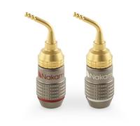 Nakamichi FanLock 24K Conector de clavija de 2mm chapado en oro 10 AWG - 18 AWG calibre 4 mm para Altavoces Amplificador Teatro en Casa Cable de Audio Hi-Fi Enchufe Banana, 2 piezas (1 par)