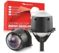 Nakamichi GM901 Series H4 H7 9005 9006 Bi-LED Proyector Faro Lente, 3,0 pulgadas, 20.000 lúmenes, 98W por juego, retroadaptación de haz alto y bajo, paquete de 2 5800K