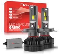 Nakamichi GR850 Serie, Bombillas LED de Repuesto, 30,000 Lúmenes, 170W por Conjunto, Blanco Frío Súper Brillante, Plug & Play, Luces de Cruce y Carretera, Lote de 2 4300K, H4 (HB2 9003)