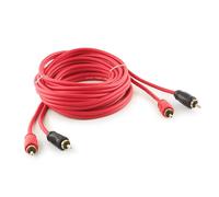 Nakamichi RCA Cable de cobre libre de oxígeno (OFC) 2 macho a 2 macho Audio Estéreo Subwoofer Cable auxiliar para cine en casa Amplificador Sistemas de alta fidelidad Altavoces de coche Receptor 3m