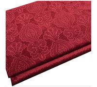 NAKAN Tela de Terciopelo con Estampado de Flores por Metro Tela de Terciopelo Decorativa Floral de 145cm Ancho para Muebles Tapicería, Manualidades, Cortinas, Decoración del Hogar(Color:Rojo)