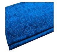 NAKAN Tela de Terciopelo con Estampado de Flores por Metro Tela de Terciopelo Decorativa Floral de 145cm Ancho para Muebles Tapicería, Manualidades, Cortinas, Decoración del Hogar(Color:Azul Real)