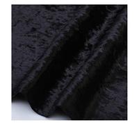 NAKAN Tela de Terciopelo Elástica Material de Tapicería por Metro 150cm de Ancho para Mobiliario Suave, Cubierta de Asiento de Silla de Sofá, Cortina, Artesanía de Bricolaje(Color:Negro)