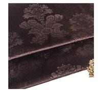 NAKAN Tela de Terciopelo en Relieve Tejido de Tapicería por Metro 140c Ancho para Decoración del Hogar, Artesanía Costura, Cubierta de Silla de Sofá, Cortina(Color:CAFÉ Oscuro)