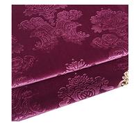NAKAN Tela de Terciopelo en Relieve Tejido de Tapicería por Metro 140c Ancho para Decoración del Hogar, Artesanía Costura, Cubierta de Silla de Sofá, Cortina(Color:Rosa ROJA)